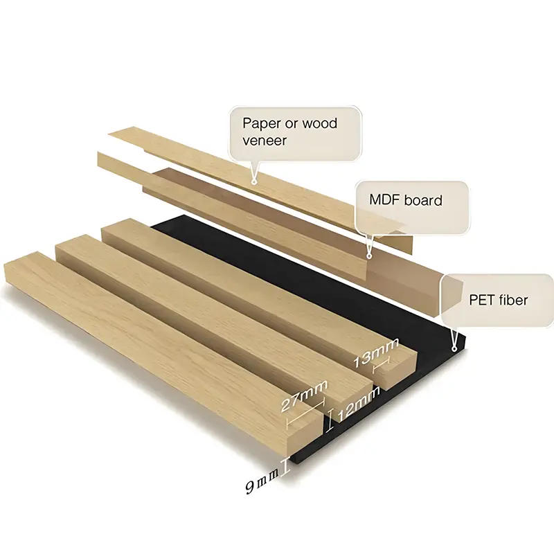 Akustische Lamellenwand